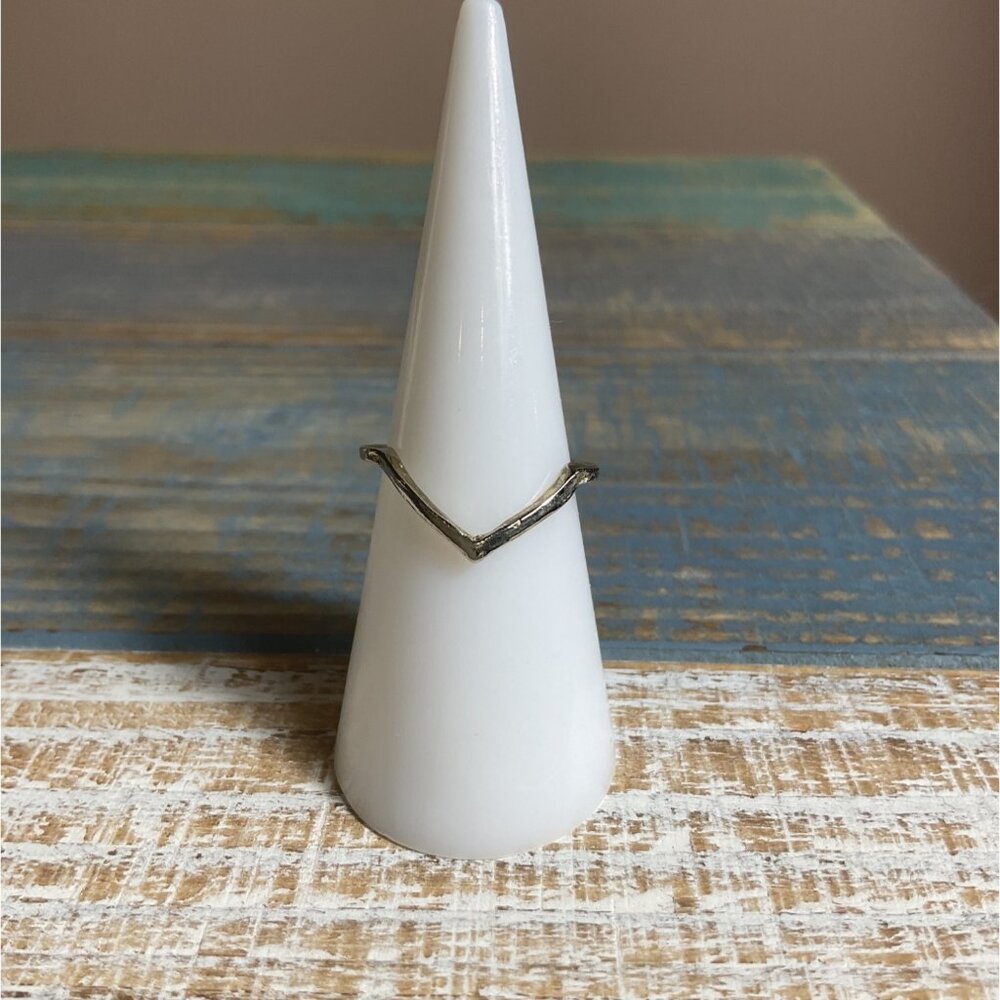 Dainty Silver tone Womens Pinky Ring Minimalist